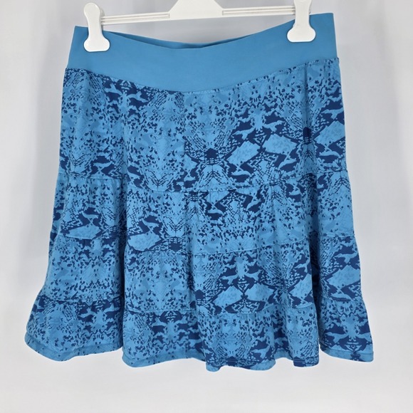 Fresh Produce 100% Cotton Skydive Blue Tiered City Skirt Womens Sz 16S (short) - Picture 1 of 7